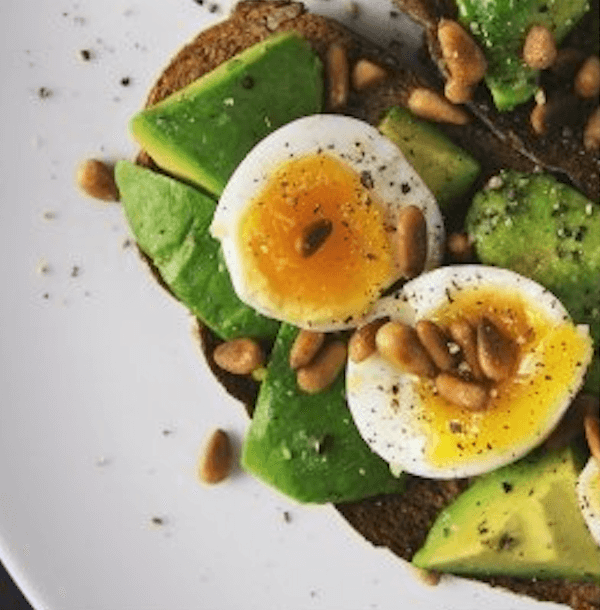 dish example egg and avocado